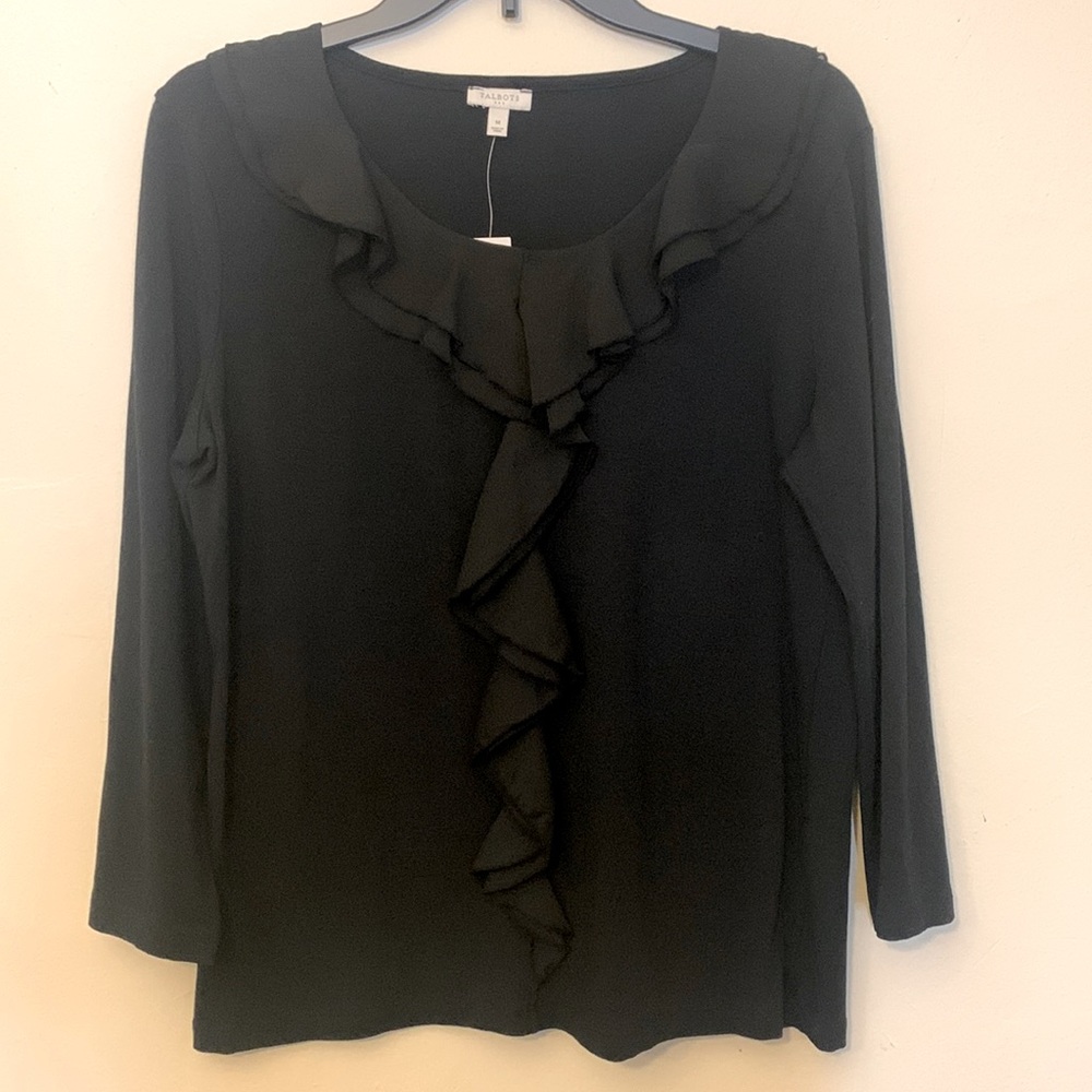 Talbots Blouse Black Medium